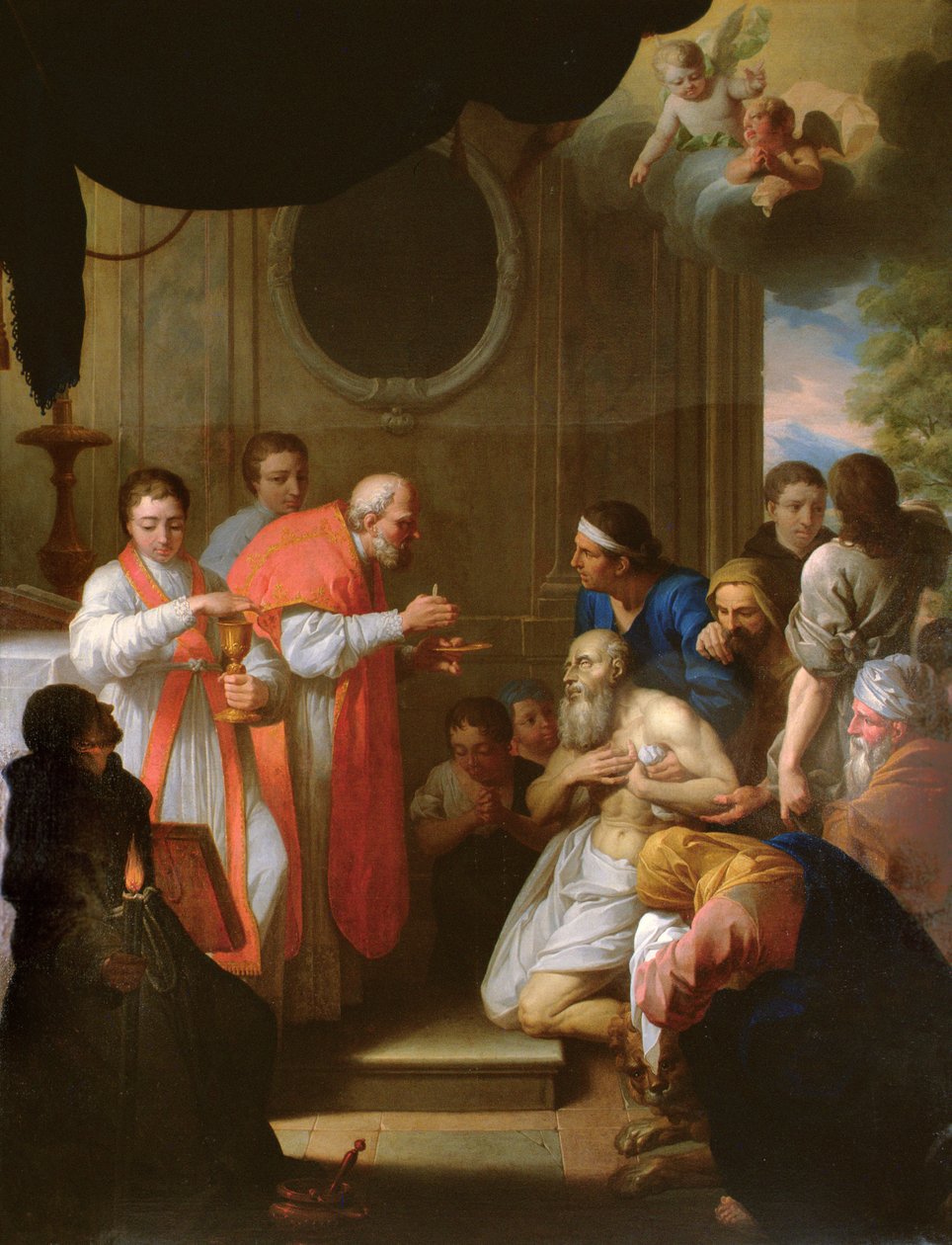 St. Roch geneest de pestlijders door Jacques Gamelin