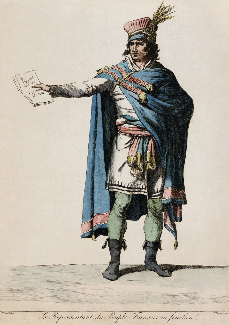 De vertegenwoordiger van het volk François in functie door Jacques Louis David