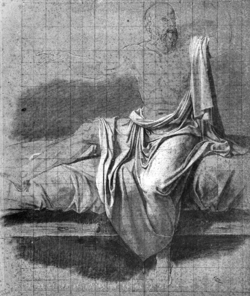 Studie voor de Dood van Socrates door Jacques Louis David