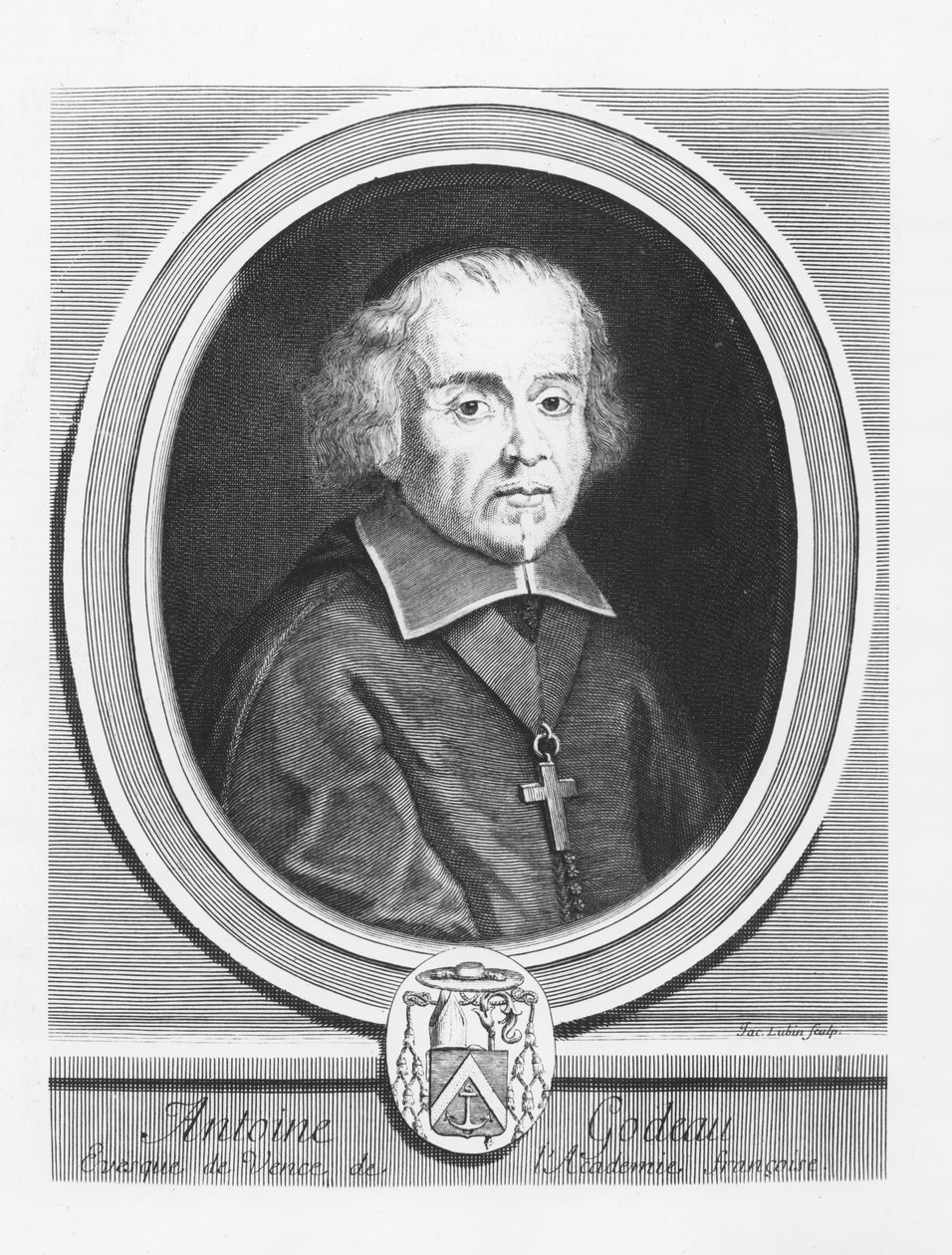 Portret van Antoine Godeau door Jacques Lubin