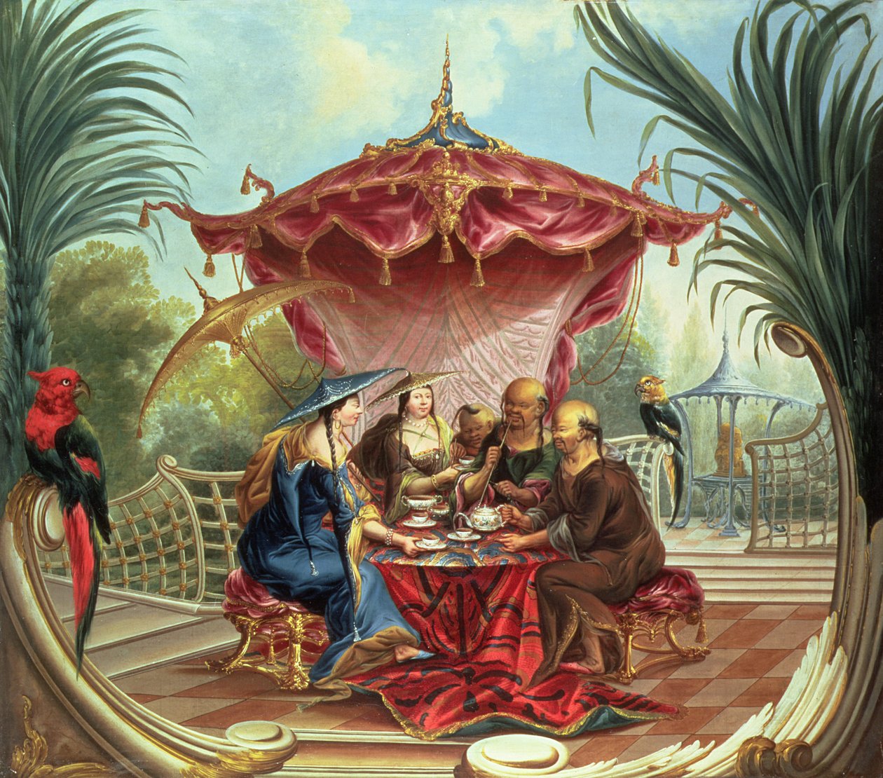 Chinese thee door Jacques Vigoureux Duplessis