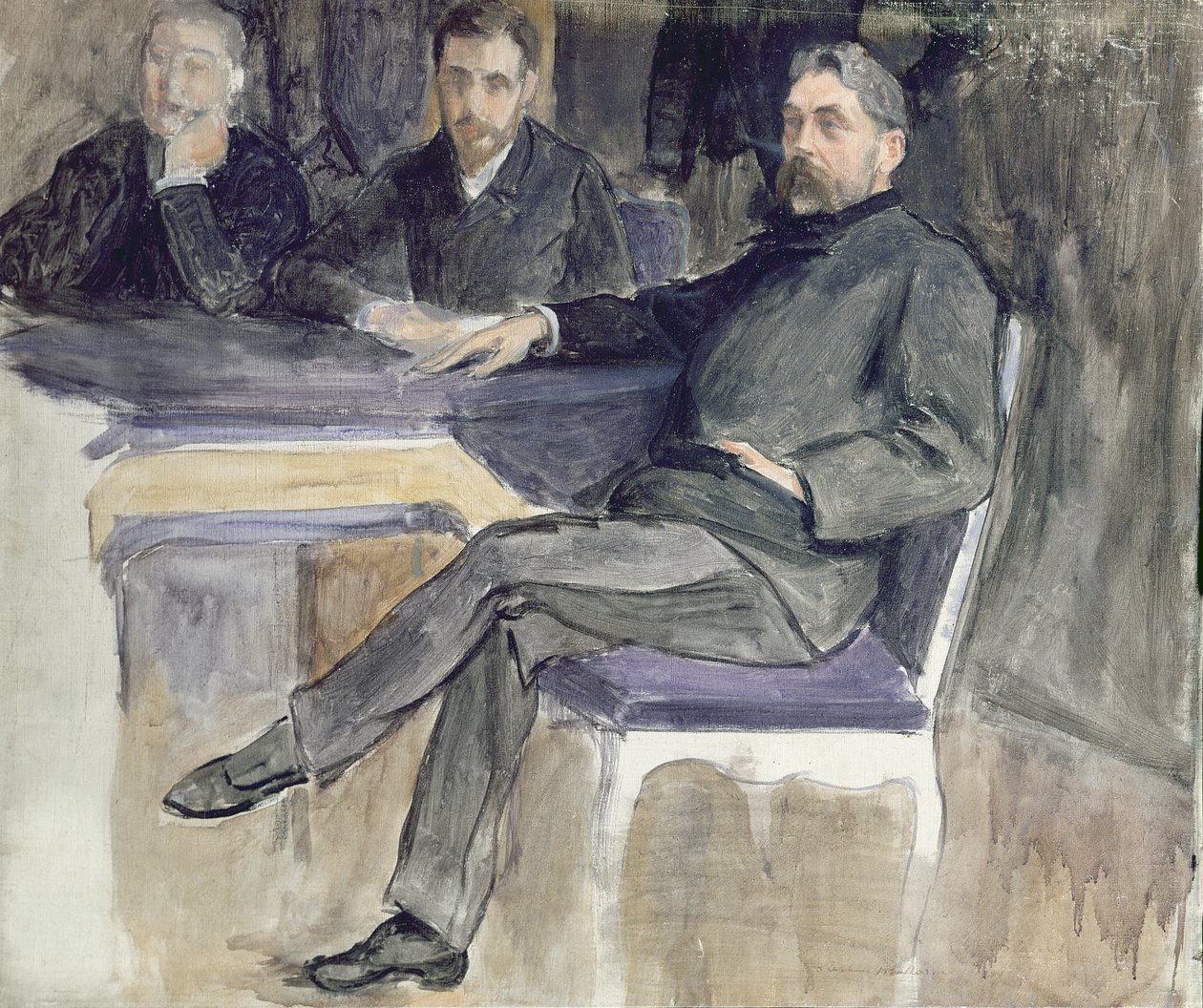 Studie voor een Portret van Stephane Mallarme (1842-98) en zijn Vrienden van 