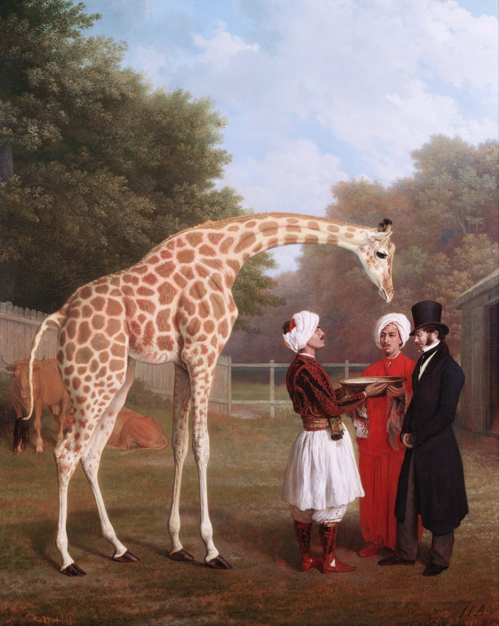De Nubische giraf door Jacques-Laurent Agasse