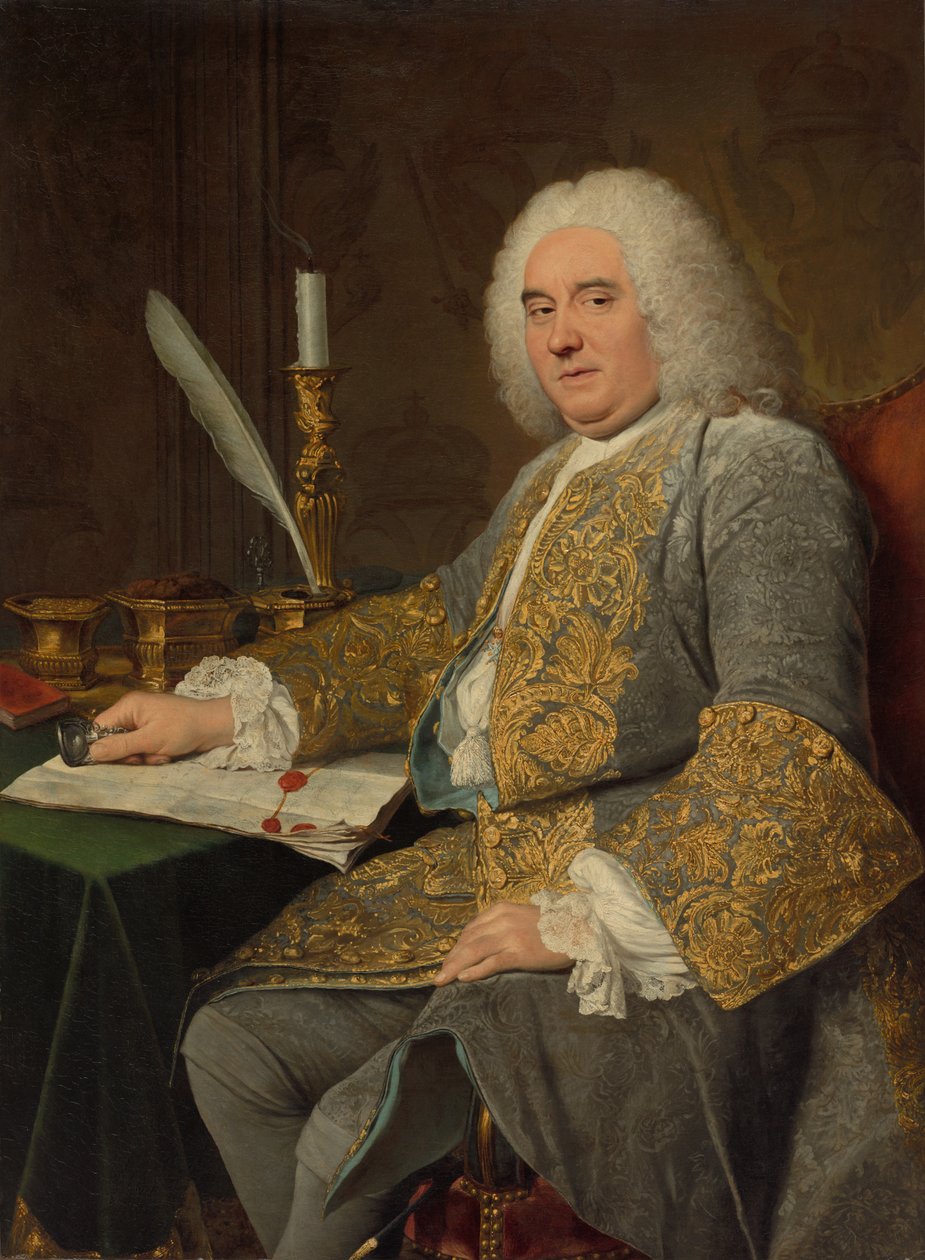 Portret van Jean-Gabriel du Theil bij de Ondertekening van het Verdrag van Wenen door Jacques André Joseph Aved