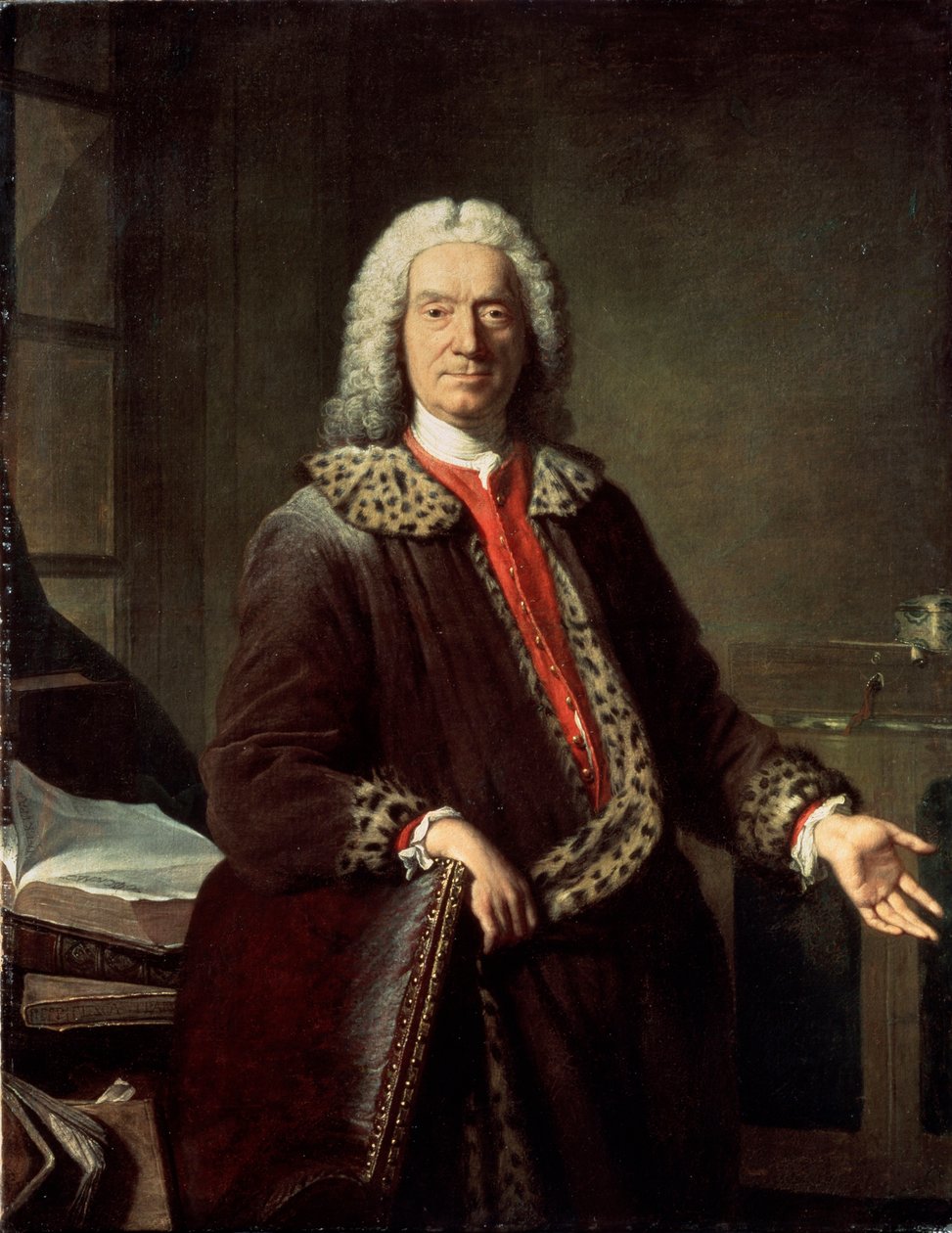 Portret van de dichter en tragediër Prosper Jolyot de Crébillon, 1746 door Jacques Andre Joseph Camelot Aved
