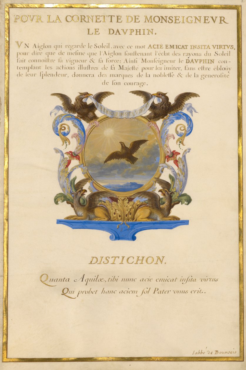 Sleutelschild met adelaar door Jacques Bailly