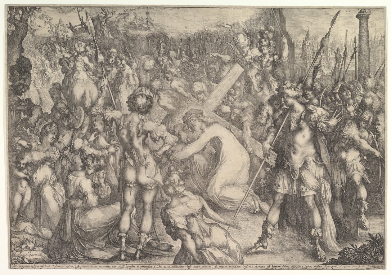 Christus draagt het kruis door Jacques Bellange