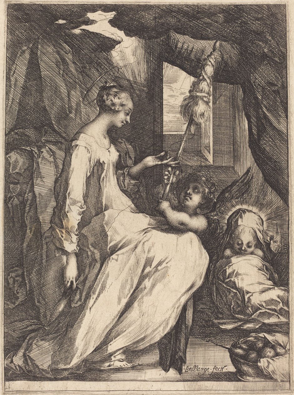 De Madonna aan het Spinnewiel door Jacques Bellange