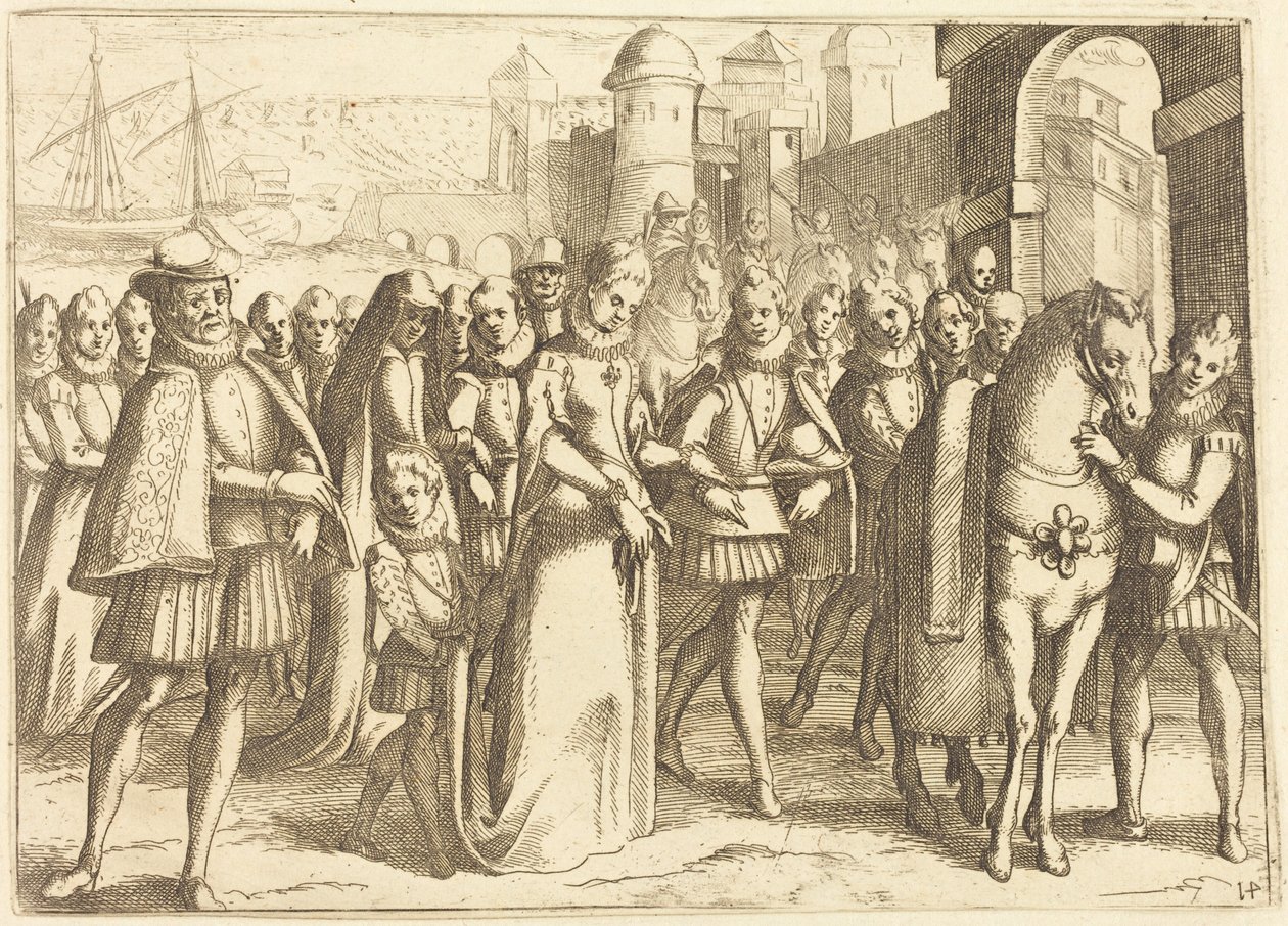 Aankomst in Valencia door Jacques Callot