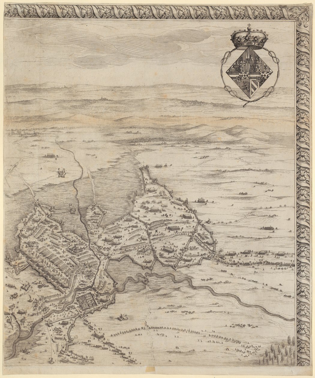 Fragment uit "De Slag bij Breda" door Jacques Callot