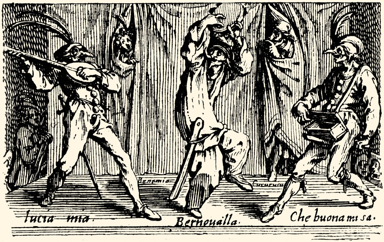 Balli di Sfessania - uit etsen van Jacomo Callot door Jacques Callot