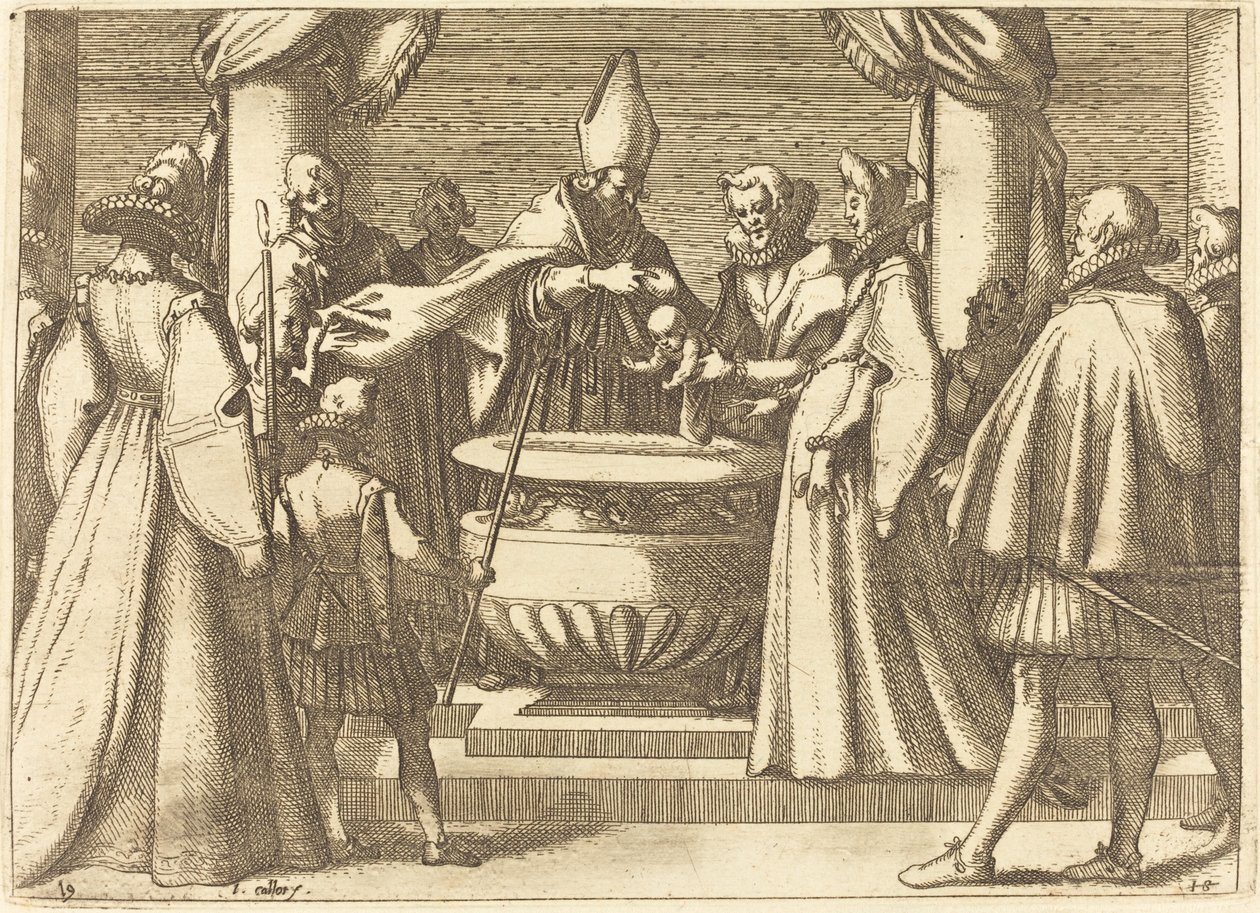 Doop van de Prins van Spanje door Jacques Callot