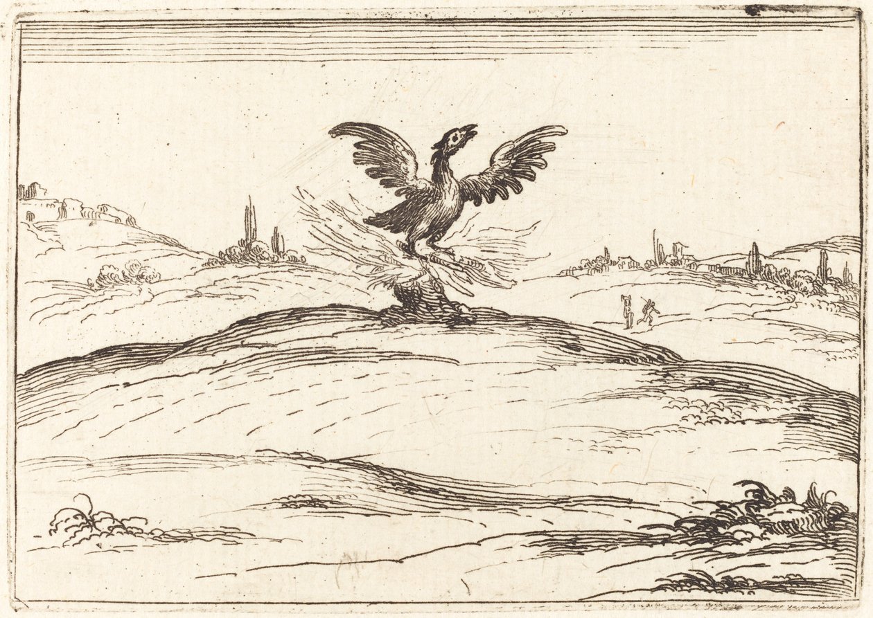 Brandende feniks door Jacques Callot
