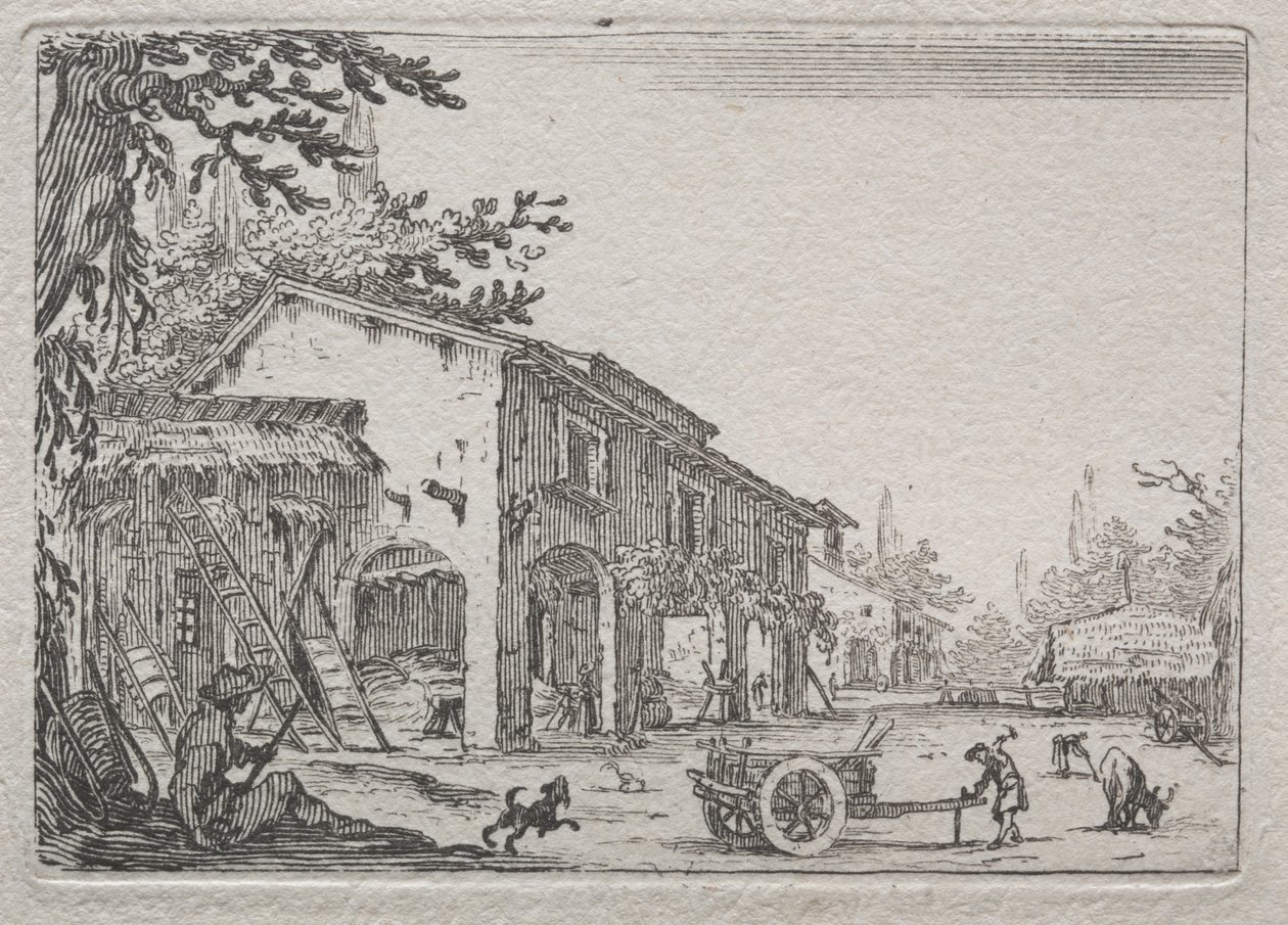 Caprices: De Italiaanse Boerderij door Jacques Callot