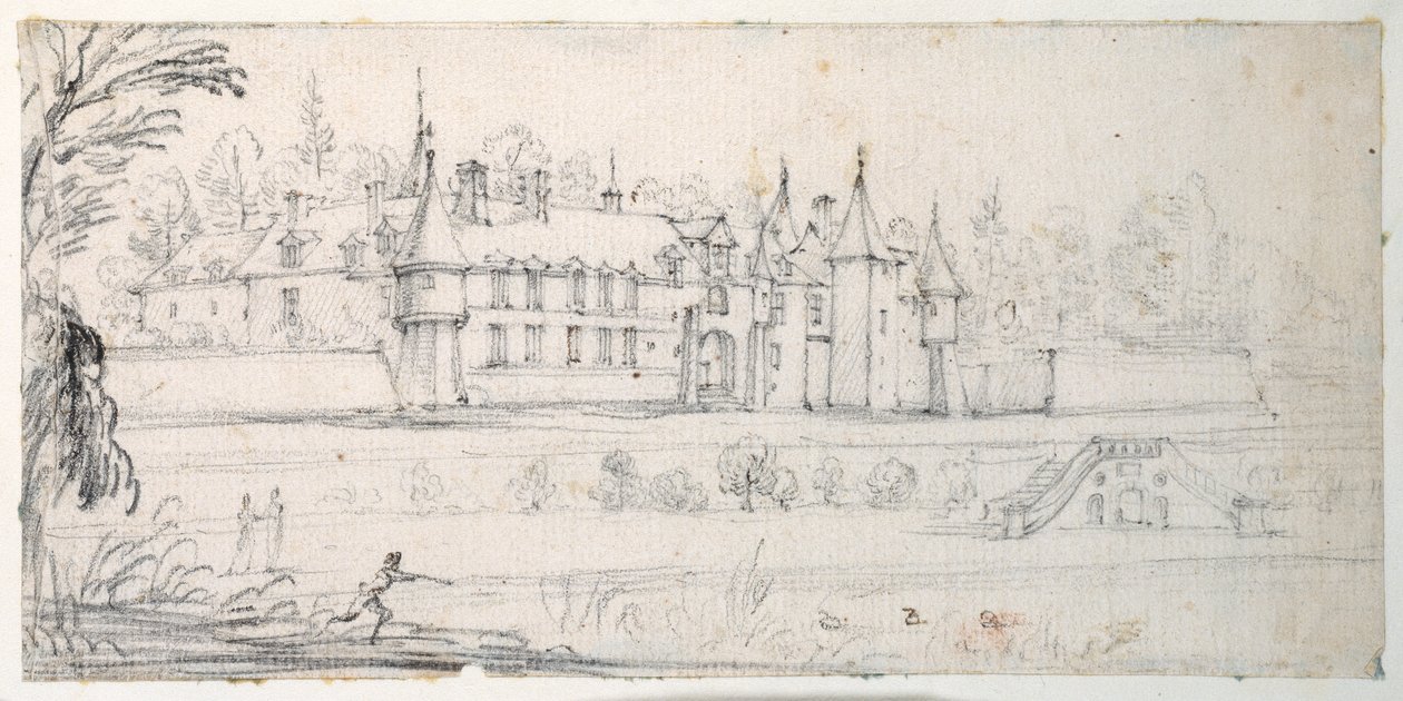 Kasteel de Chantelou, in de vallei van de Orge, tussen Linas en Chestres door Jacques Callot