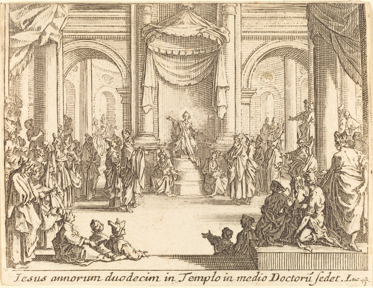 Christus in Gesprek met de Dokters door Jacques Callot