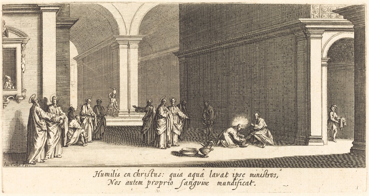 Christus Wast de Voeten van de Apostelen door Jacques Callot