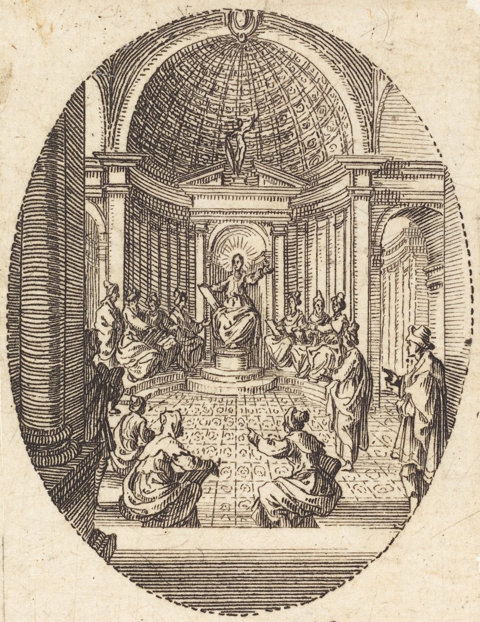Christus onder de dokters door Jacques Callot