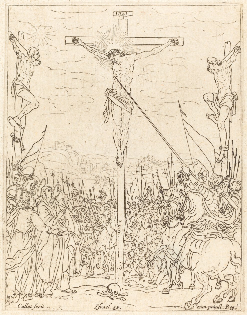 Christus aan het kruis door Jacques Callot