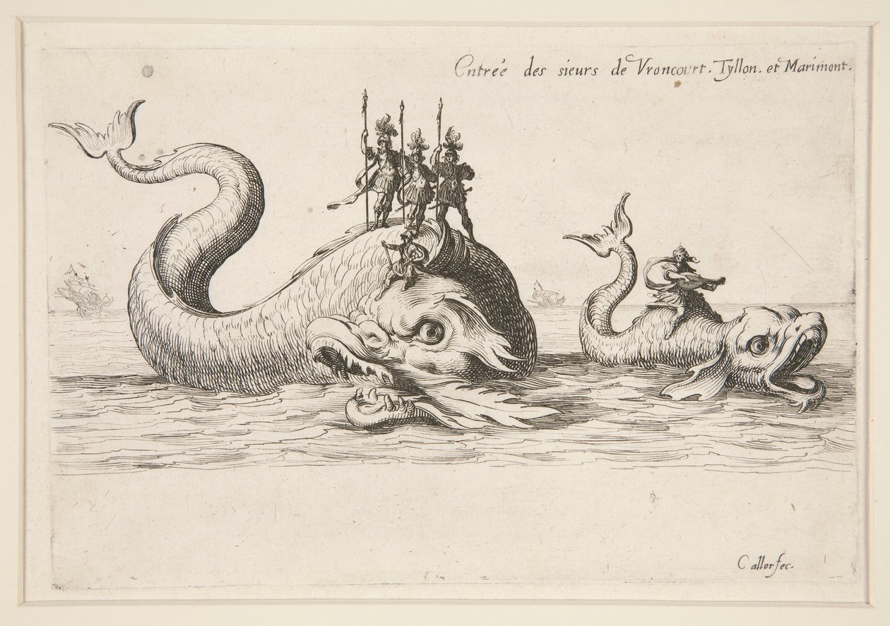 Gevecht bij de Barrière, Toegang van MM. de Varncourt, Tyllon en Marimont door Jacques Callot