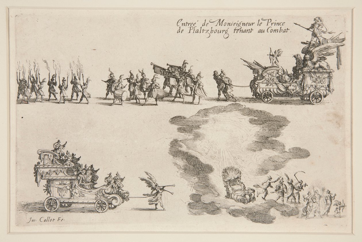 Gevecht bij de Barrière, Intocht van de Prins van Plaltzbourg door Jacques Callot