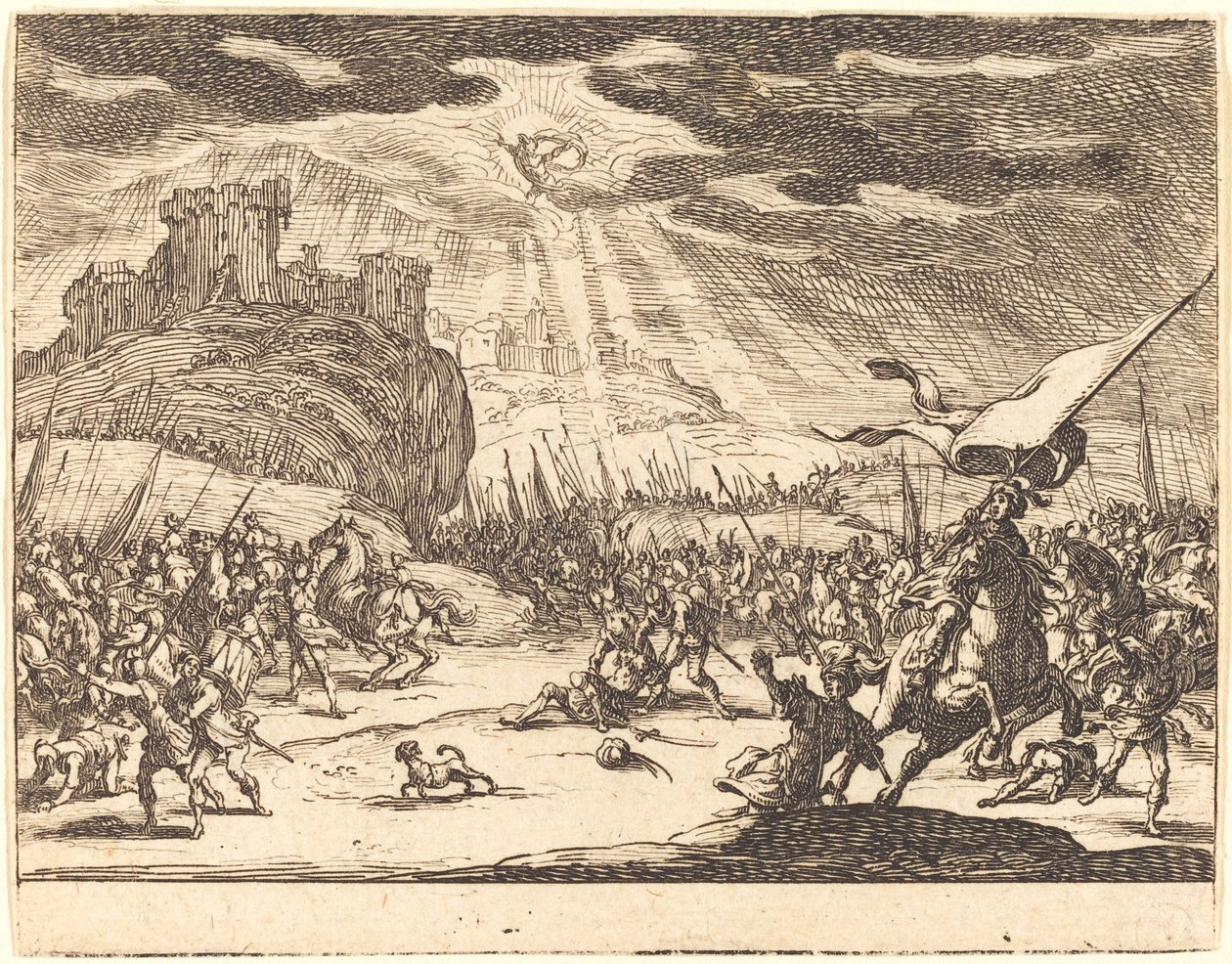 Bekering van Paulus door Jacques Callot