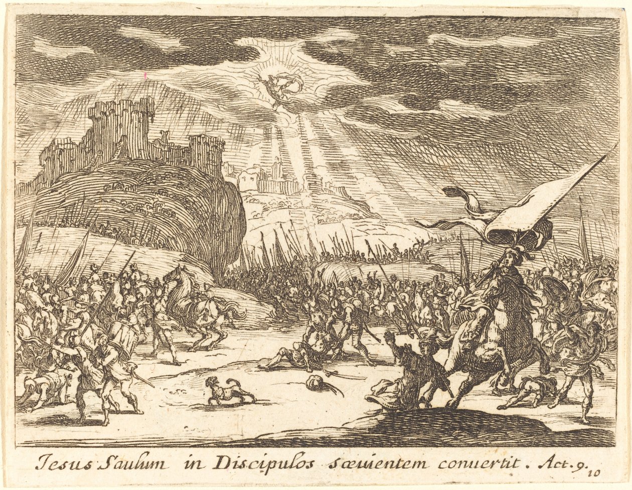 De Bekering van Paulus door Jacques Callot
