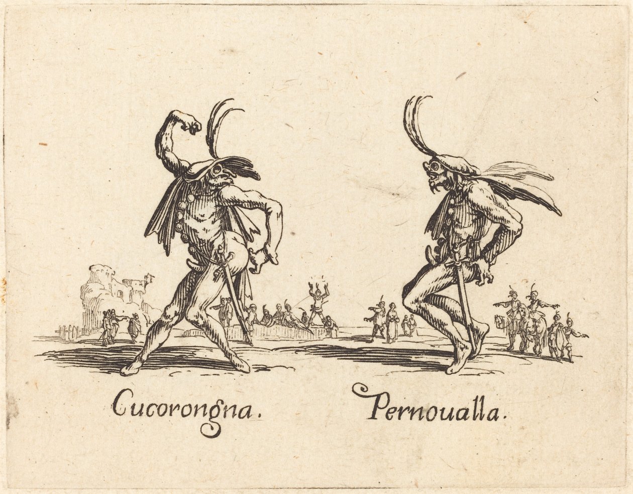 Cucorongna en Pernoualla door Jacques Callot