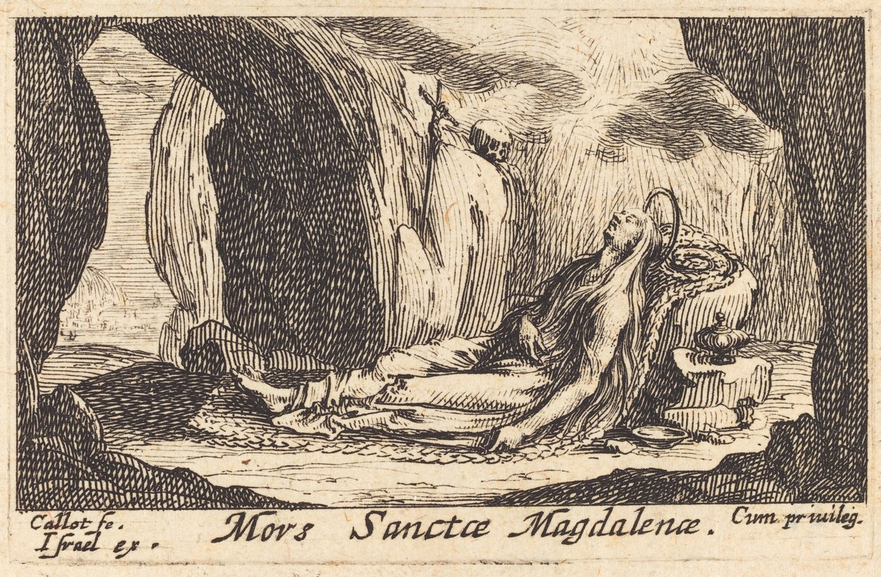 De Dood van de Magdalena door Jacques Callot