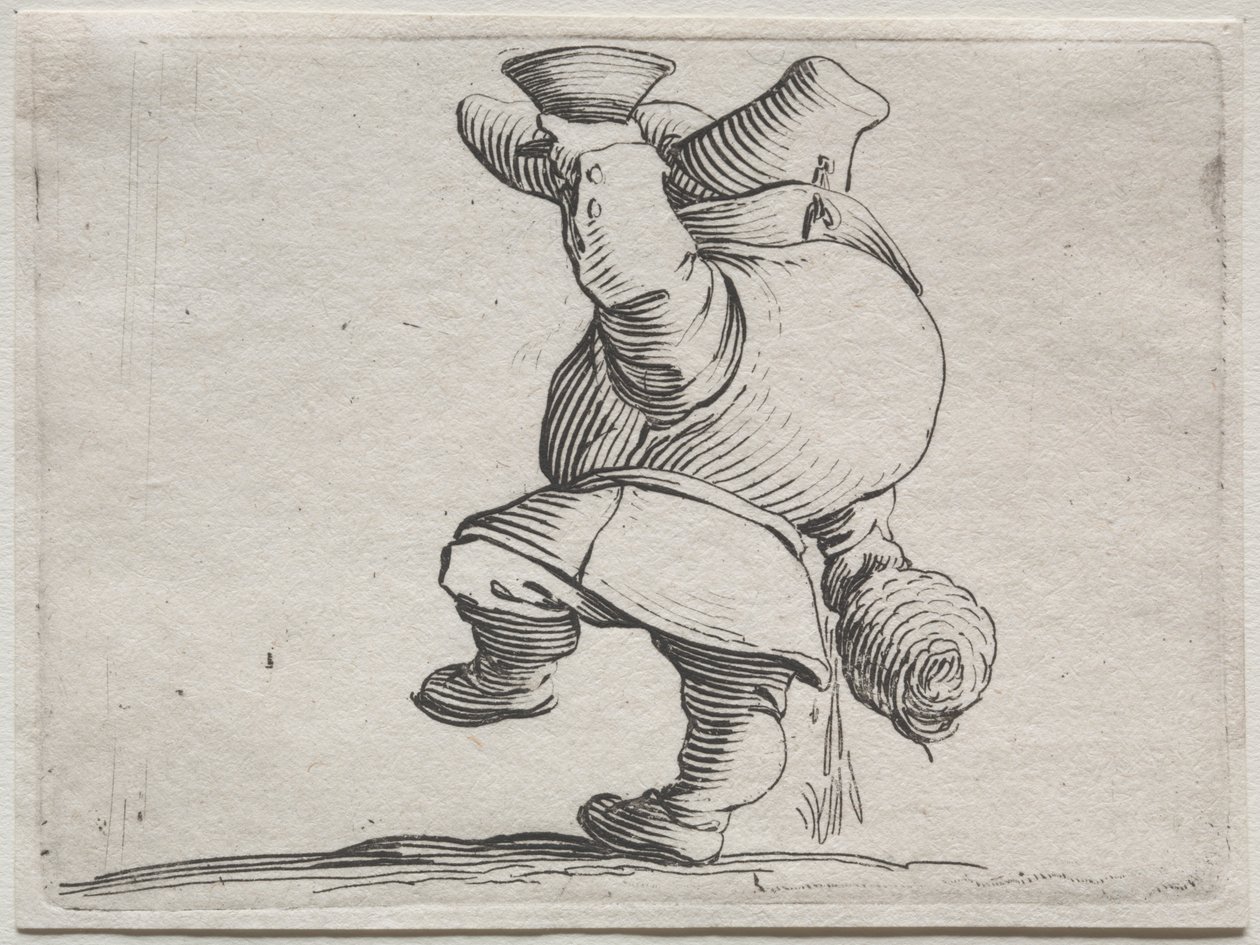 Drinker van achteren gezien door Jacques Callot