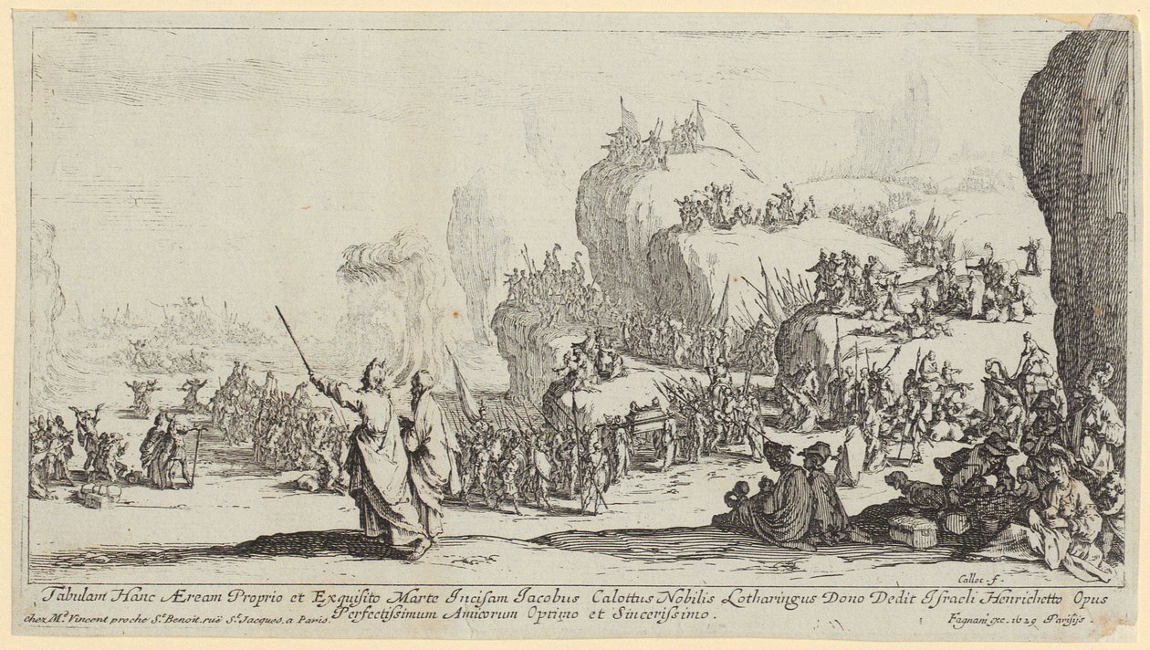 Doorkruising van de Rode Zee door Jacques Callot