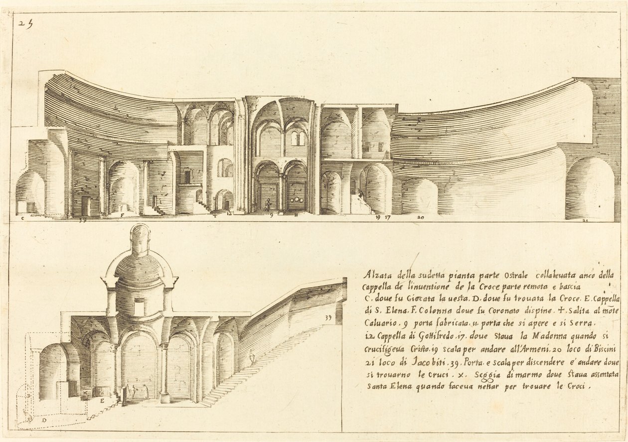 Verhoging van de Kapel van de Vinding van het Kruis door Jacques Callot