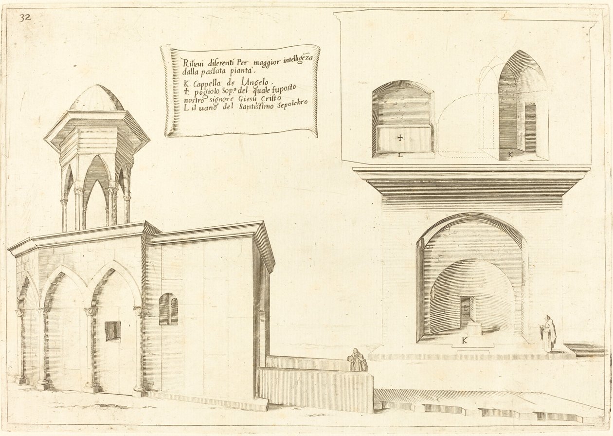 Verheffing van de Kerk van het Heilig Graf door Jacques Callot