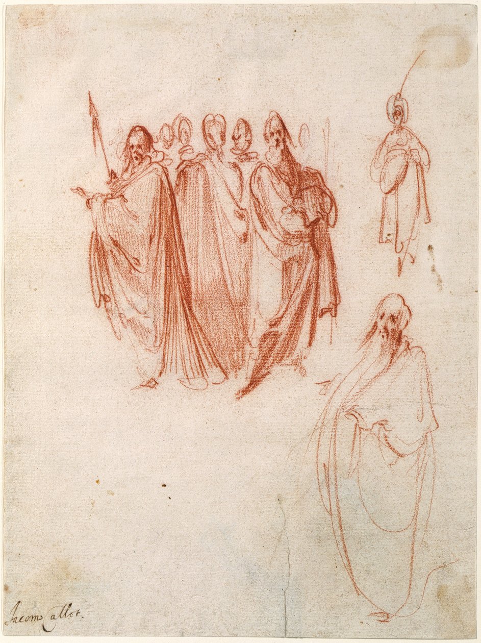 Figurenstudies [recto]; Figurenschetsen [verso] door Jacques Callot