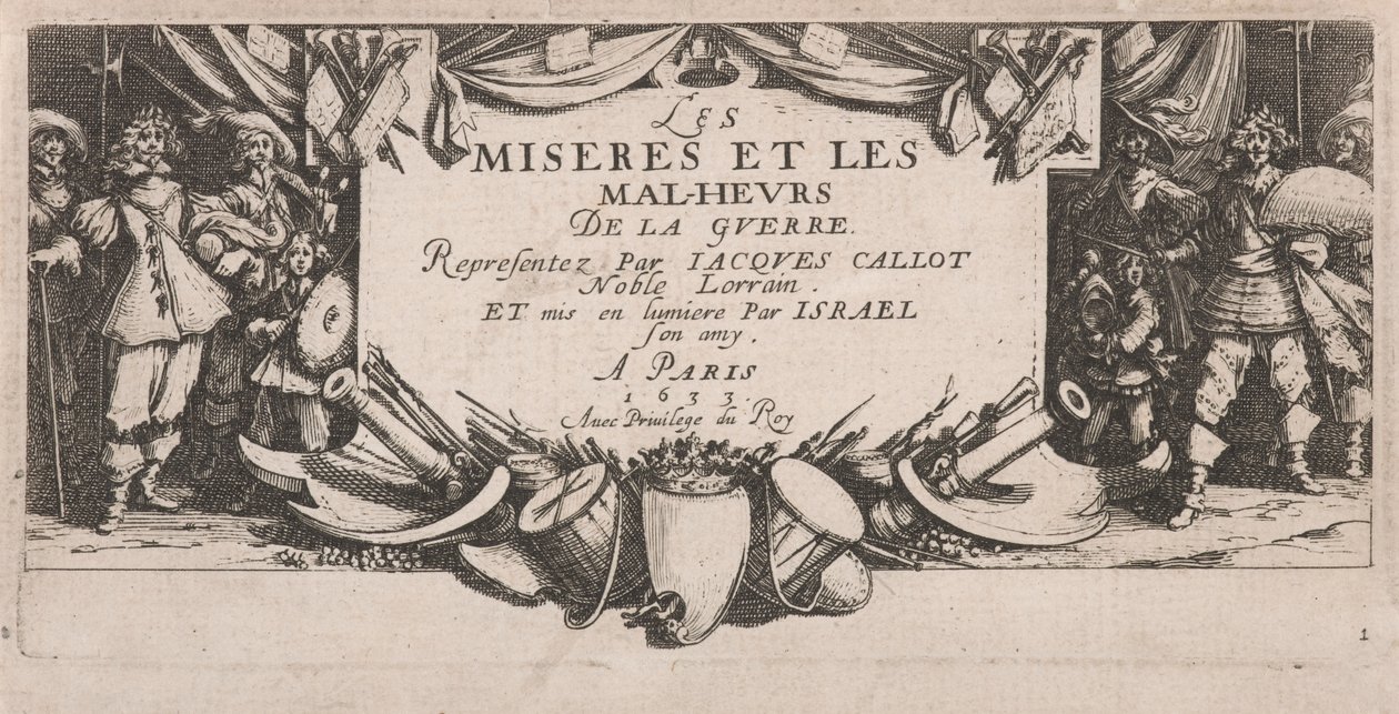 Frontispice voor Les Grandes misères de la guerre door Jacques Callot
