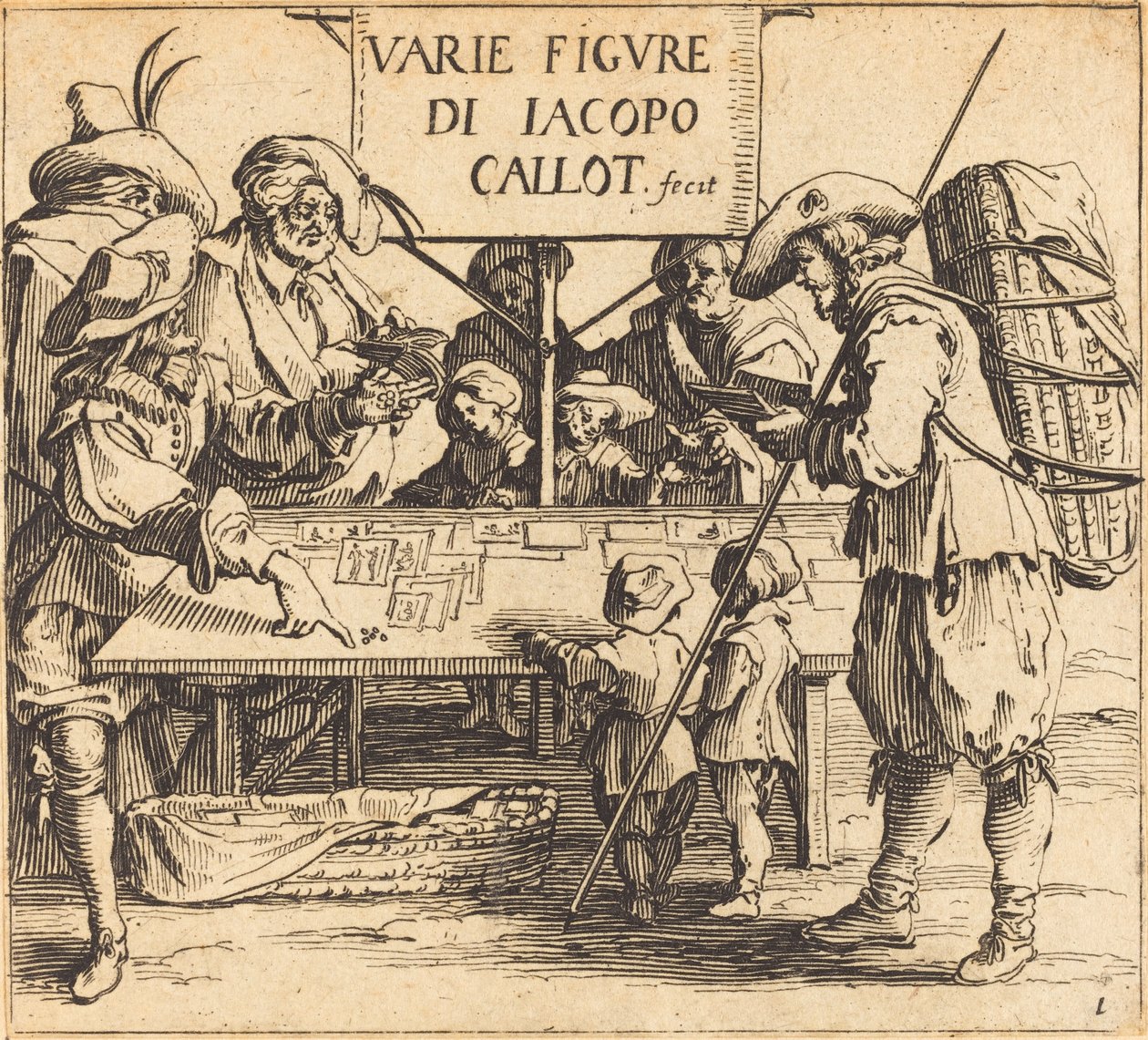 Frontispice voor "Varie Figure" door Jacques Callot