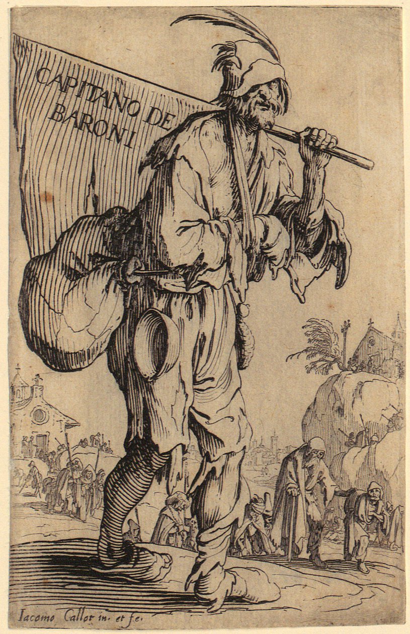 Frontispice, blad 1 uit de reeks "De bedelaars" door Jacques Callot