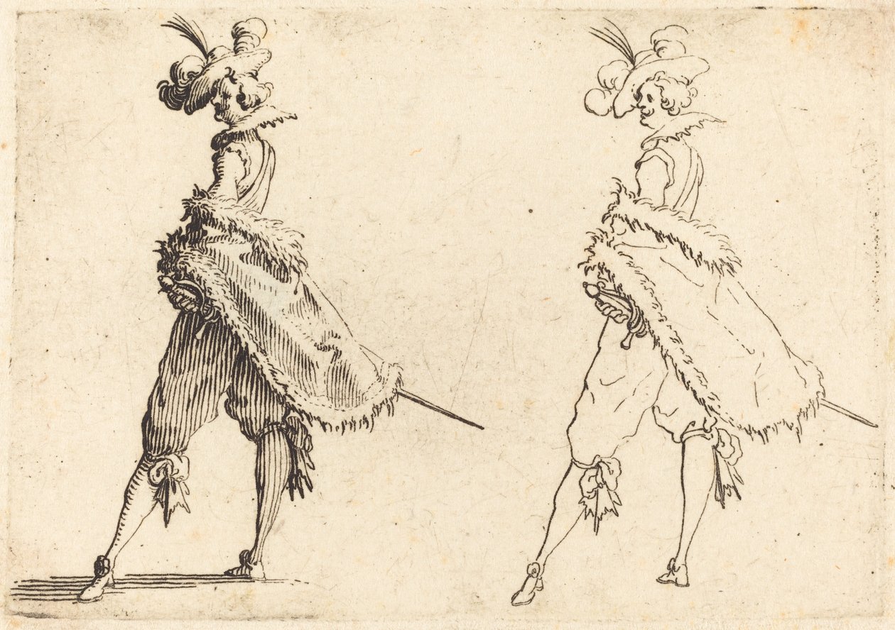 Heer gezien vanaf de zijkant door Jacques Callot