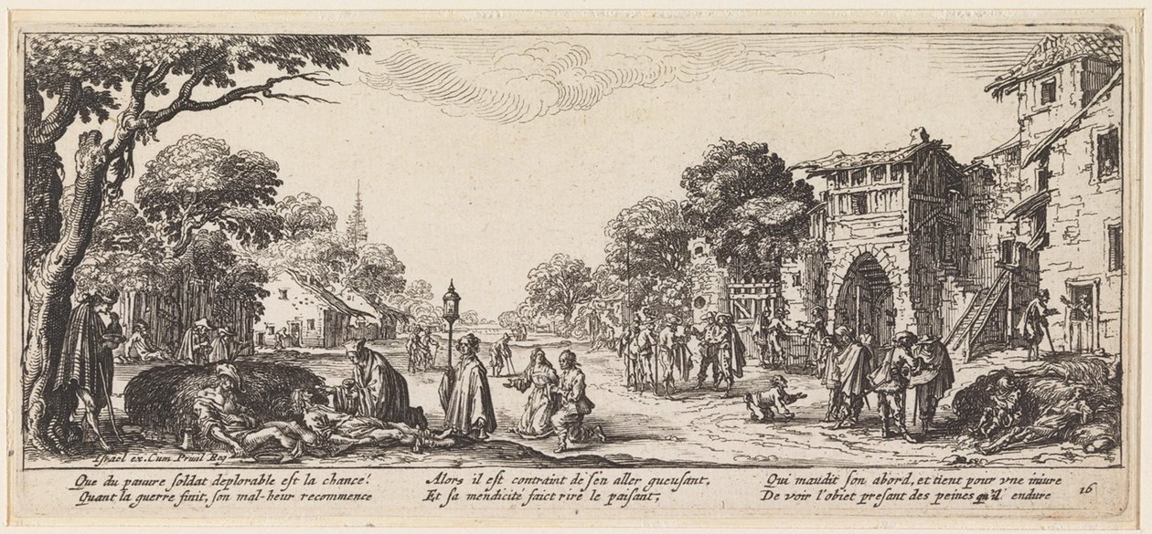 Het absolveren van een stervende door Jacques Callot