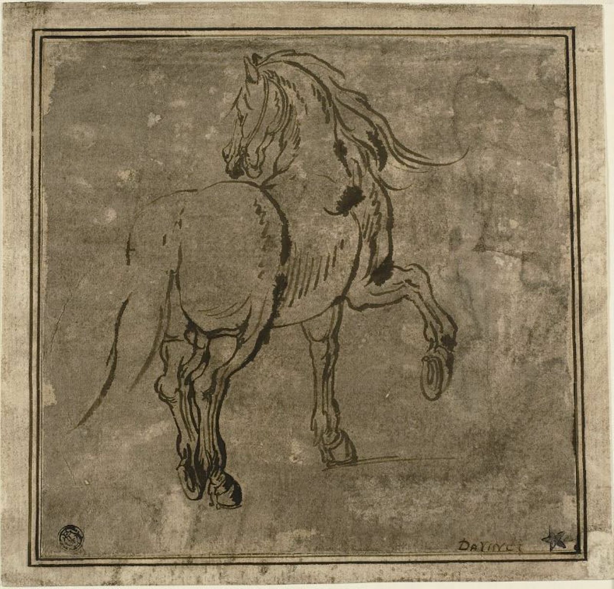 Paard, Driekwart van Achteren Gezien door Jacques Callot