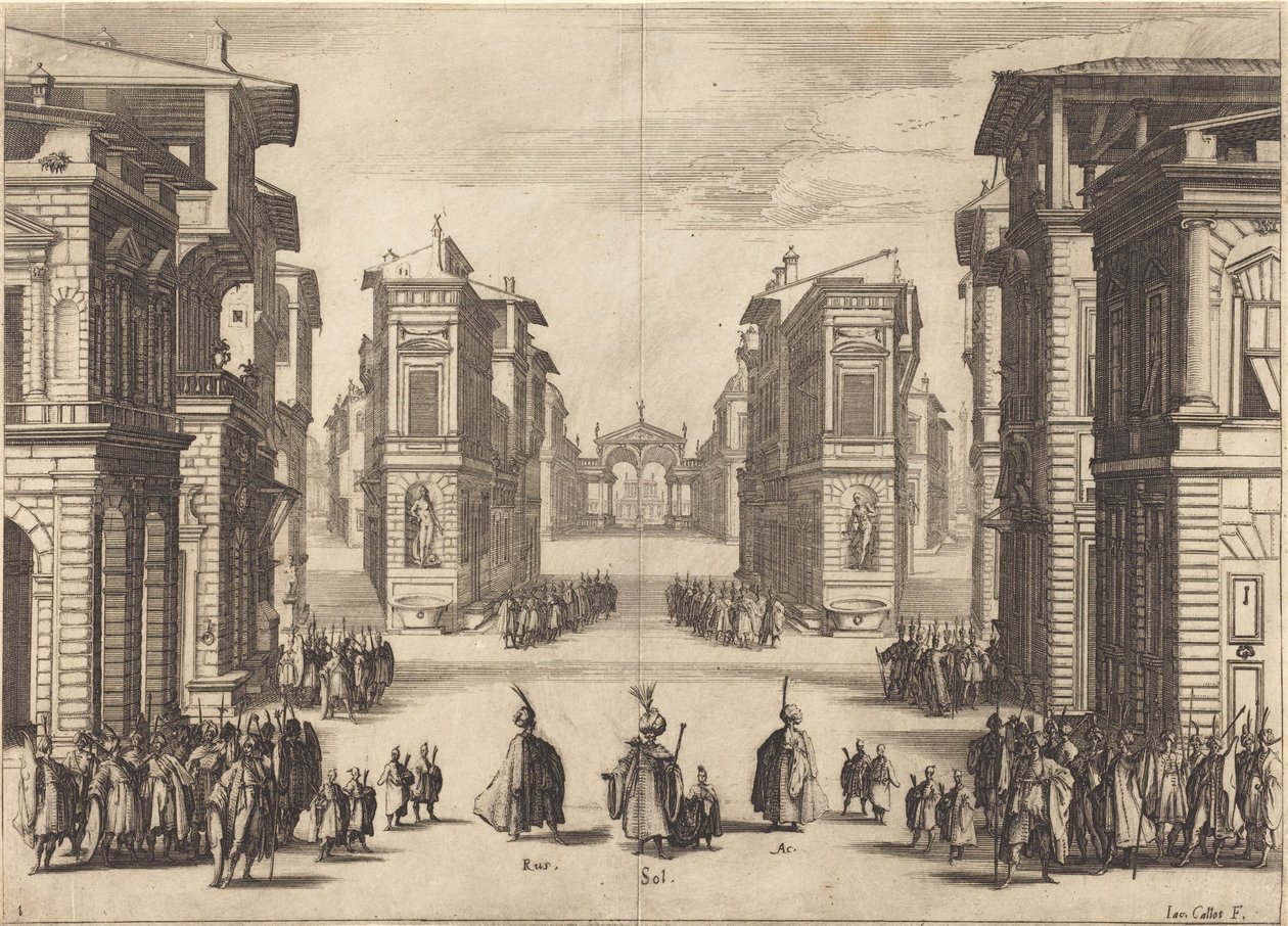 Il Solimano, eerste akte door Jacques Callot