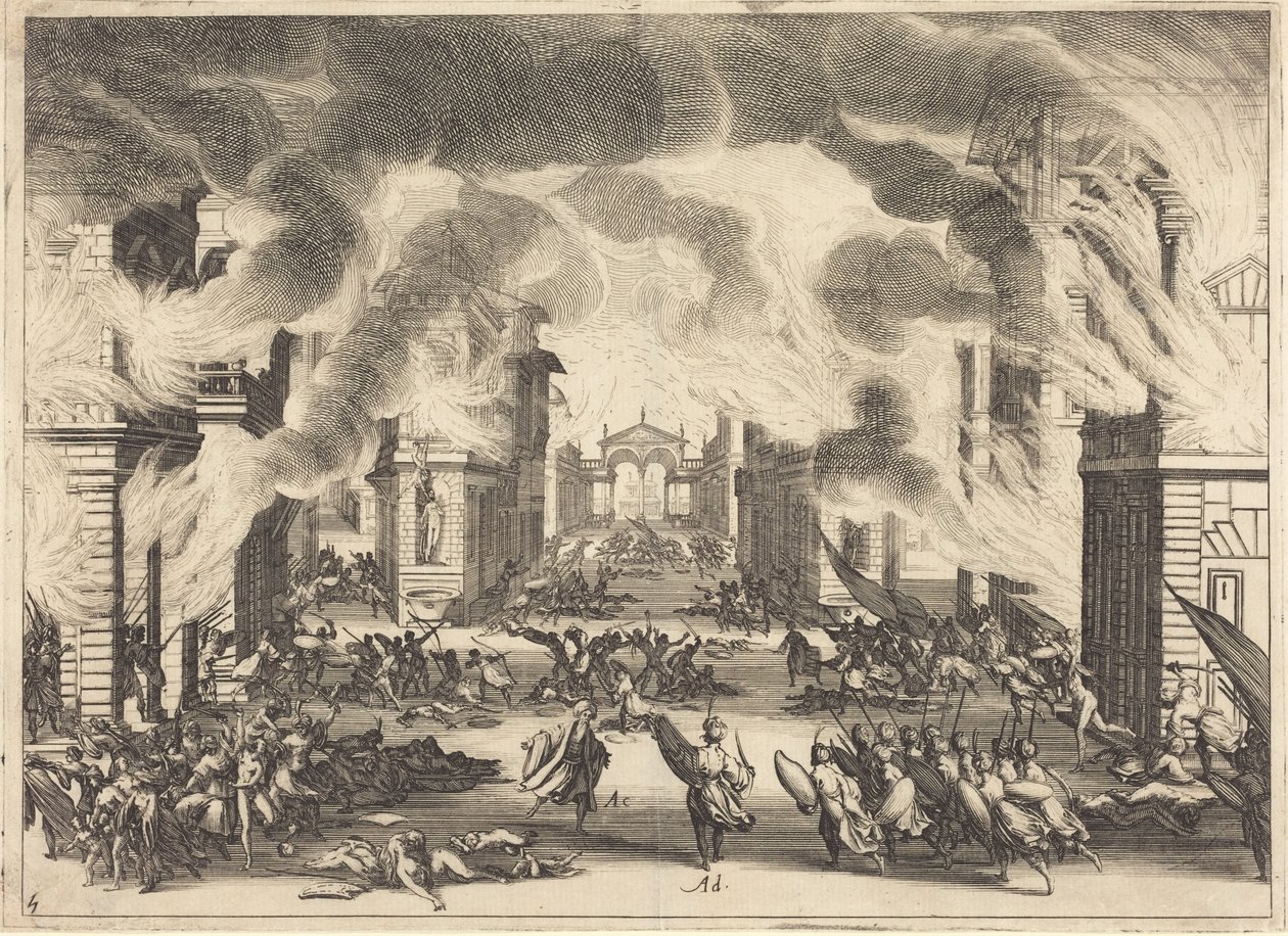 Il Solimano, akte V door Jacques Callot