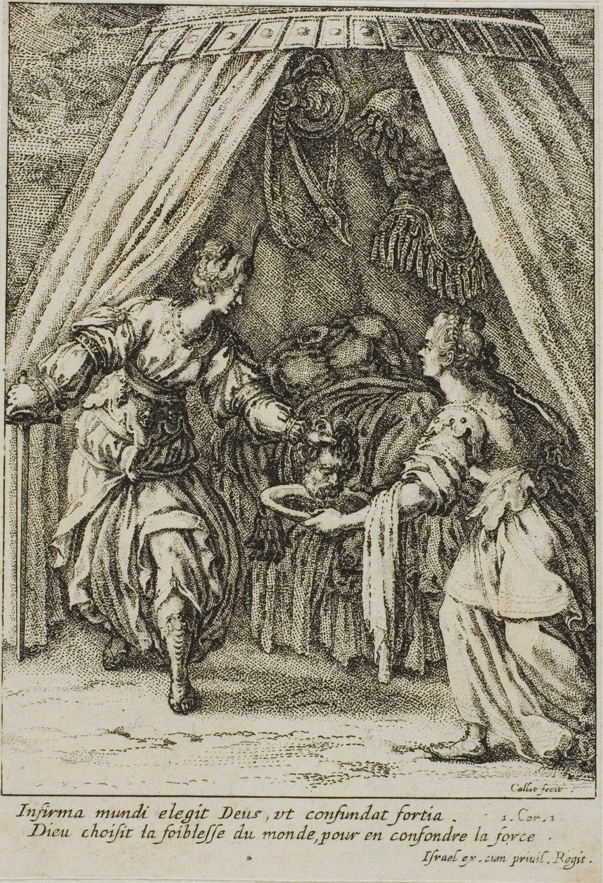 Judith met het hoofd van Holofernes door Jacques Callot