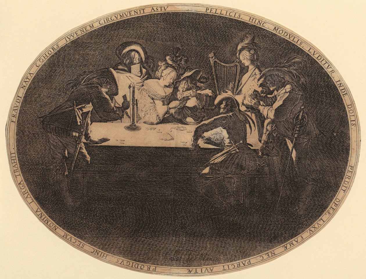kaartspelers door Jacques Callot