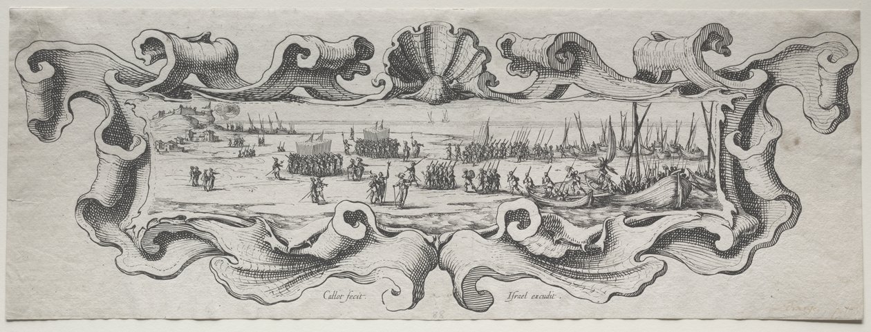 De Landing van de Troepen door Jacques Callot