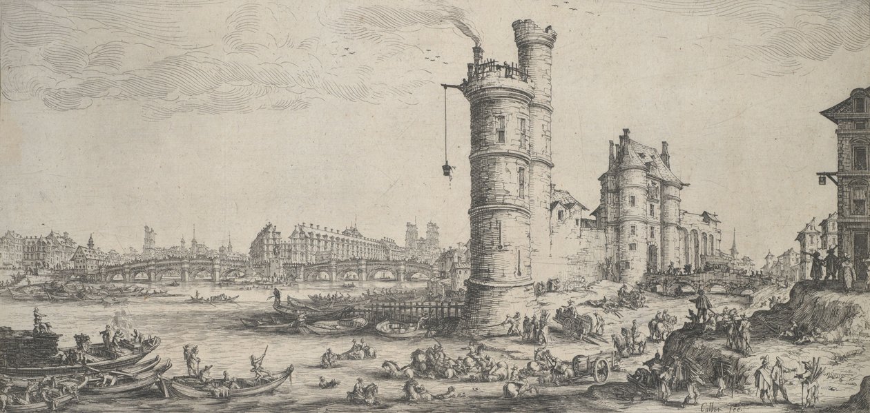 De Pont Neuf door Jacques Callot