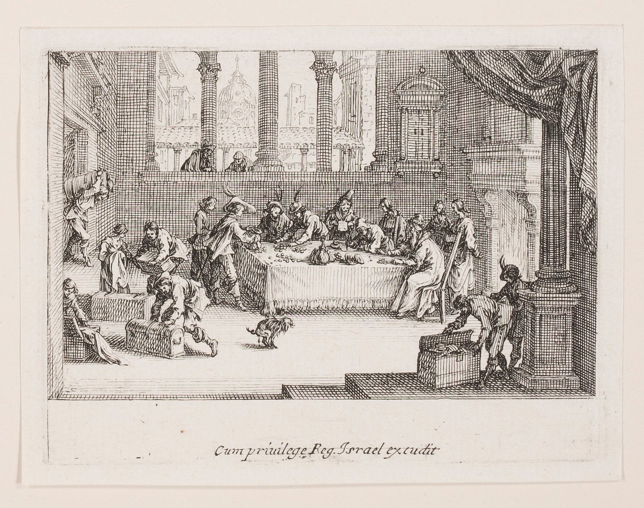 De Verdeling van de Rijkdom, uit de serie La Vie de l door Jacques Callot