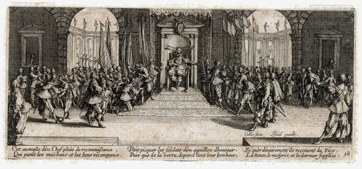 De ellende en tegenspoed van de oorlog ... (gravure) door Jacques Callot