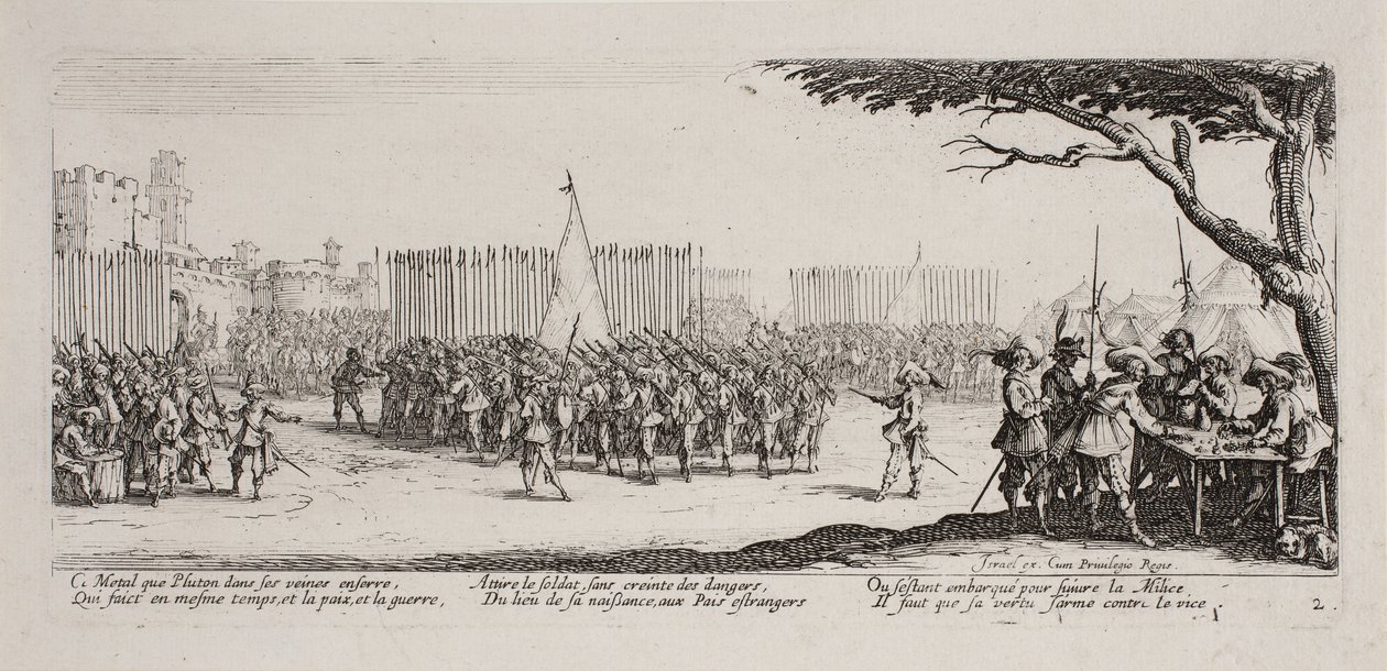 Les Misères et les Malheurs de la Guerre (blad 2) door Jacques Callot