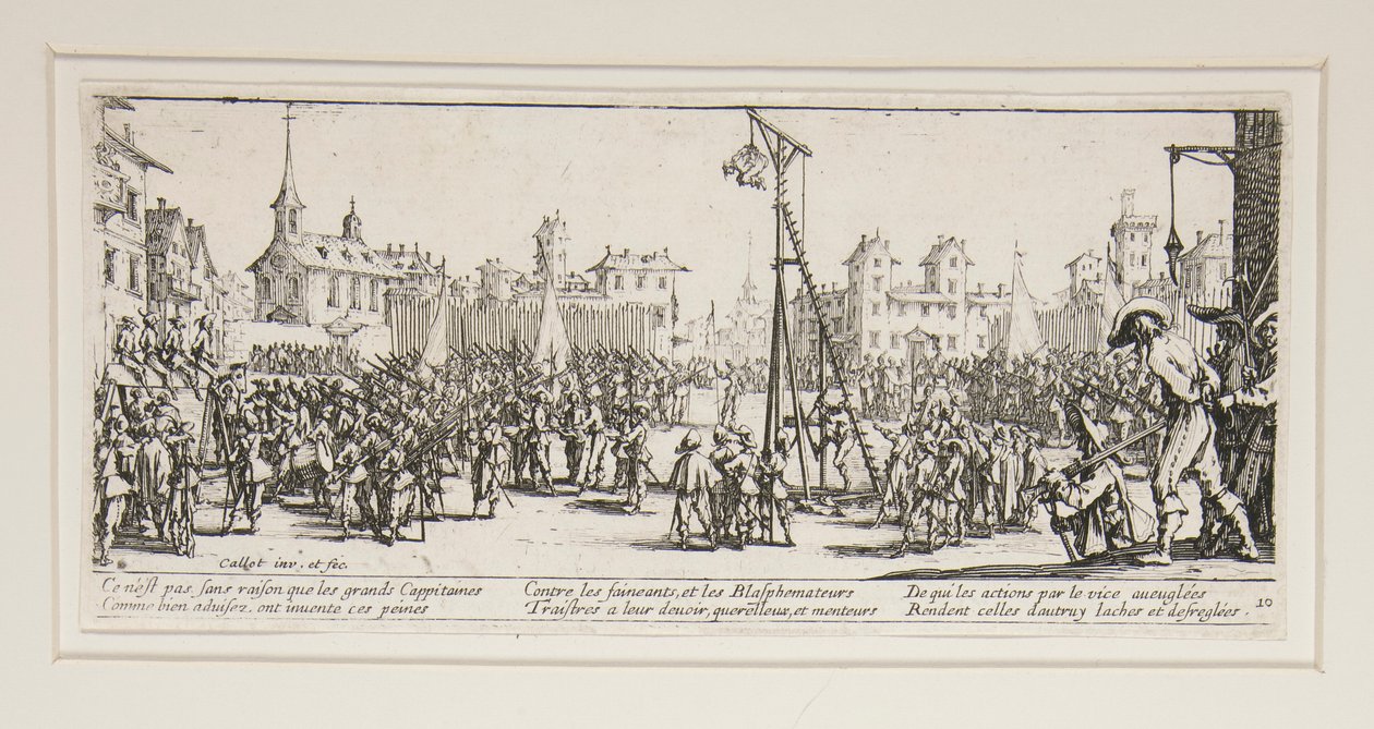 Les grandes miseres de la guerre: No. 10 - L door Jacques Callot
